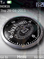 Jack Daniels Clock tema screenshot