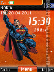 Superman Clock tema screenshot