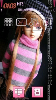 Cute Doll 02 tema screenshot