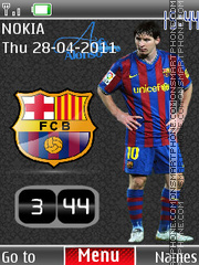 Messi Clock 01 tema screenshot