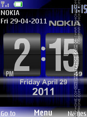 Nokia New Style Clock Theme-Screenshot