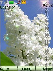 White lilac anim es el tema de pantalla