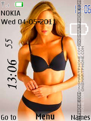 Candice Swanepoel Clock theme screenshot