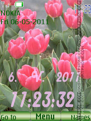 Скриншот темы Pink tulips