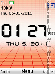 Big Digital Clock tema screenshot