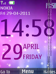 Aurora Big Clock tema screenshot