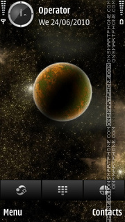 Space theme screenshot