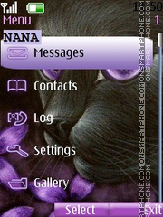 Cat w Flower CLK theme screenshot