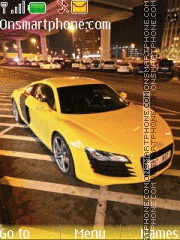 Yellow Audi R8 theme screenshot