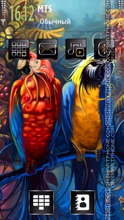 Parrot Macaw tema screenshot