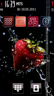 Strawberry Blast tema screenshot