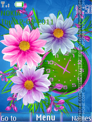 Flower clock theme screenshot