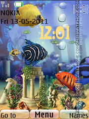 Animated Fish Tank 01 tema screenshot