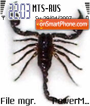 H Scorpion tema screenshot