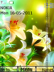 White Flowers 02 tema screenshot