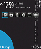 Capture d'écran N97 Black and Blue thème