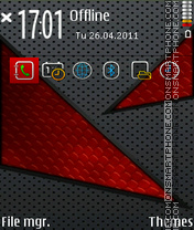 Red Abstract 04 tema screenshot