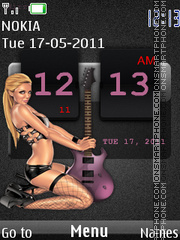 Скриншот темы Babe Clock 01