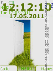 3d Door Clock tema screenshot