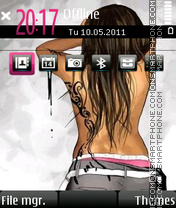 Cute Tatoo tema screenshot