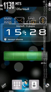 X6 Battery Clock 01 Theme-Screenshot