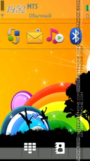 Rainbow Fun theme screenshot