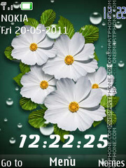 White flowers theme screenshot