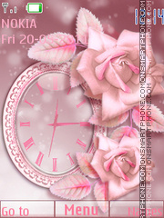 Roses Clock theme screenshot