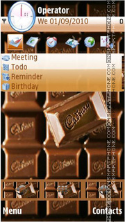 Cadbury tema screenshot