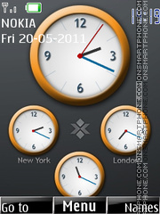 Скриншот темы World Clock 01