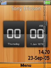 Sony Ericsson Clock 01 tema screenshot