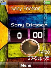 Capture d'écran Sony Dual Clock thème