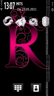 Letter R es el tema de pantalla