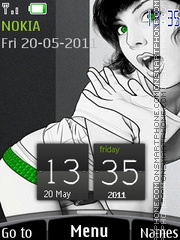 Htc Flip Clock Theme-Screenshot