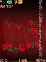 Скриншот темы Red roses swf