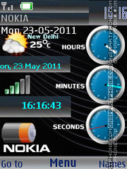 Скриншот темы Super Nokia Clocks