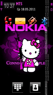 Скриншот темы Nokia Pink Kitty