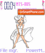 Animated Marilyn Monroe theme screenshot