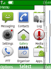 Android Menu theme screenshot