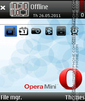 Opera Mini Nice Black Iconx tema screenshot