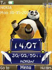 Скриншот темы Kung Fu Panda Clock 01