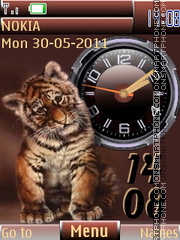 Скриншот темы Tiger Cub Clock