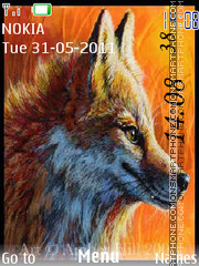 Fox Clock tema screenshot