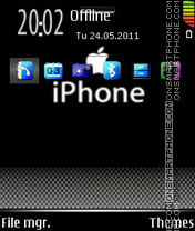 Iphone Black 02 tema screenshot