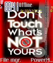 Dont Touch 19 tema screenshot