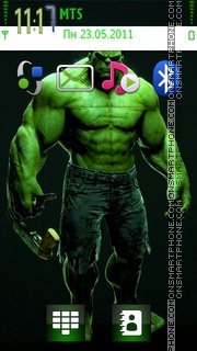 Скриншот темы Incredible Hulk 01
