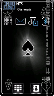 Скриншот темы Black Ace Card