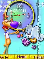 Скриншот темы Cartoon Clock 01