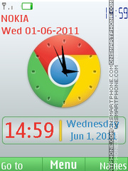 Chrome Clock es el tema de pantalla