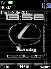Capture d'écran Lexus Clock thème